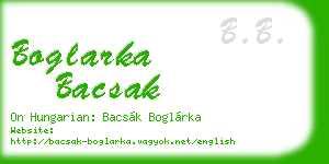 boglarka bacsak business card